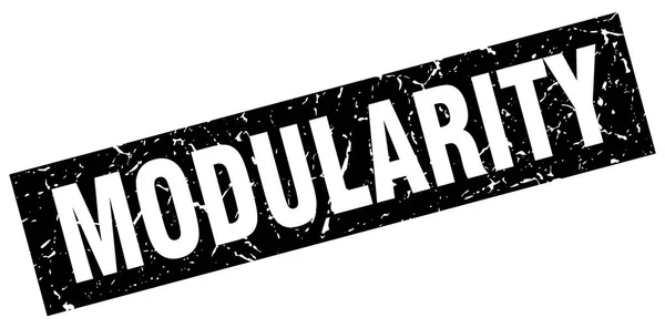 Square grunge black modularity stamp — Stock Vector