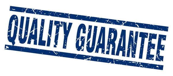 Grunge cuadrado sello de garantía de calidad azul — Vector de stock