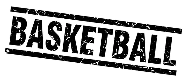 Square Grunge schwarze Basketballmarke — Stockvektor