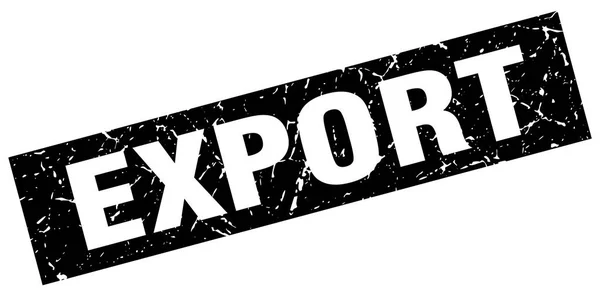 Grunge cuadrado negro sello de exportación — Archivo Imágenes Vectoriales