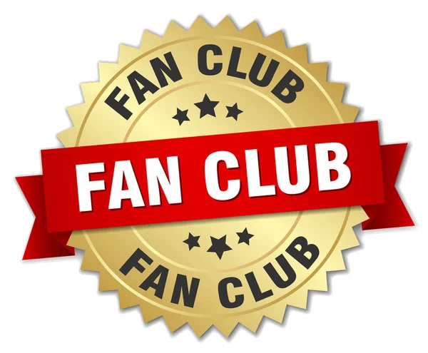 Το fan club στρογγυλή απομονωμένες χρυσό σήμα — Διανυσματικό Αρχείο