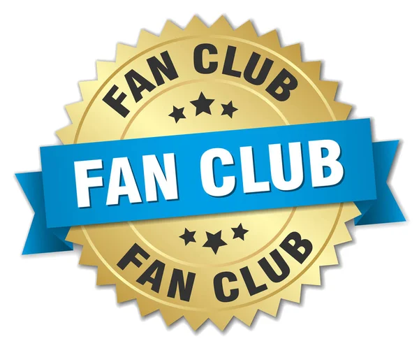 Το fan club στρογγυλή απομονωμένες χρυσό σήμα — Διανυσματικό Αρχείο