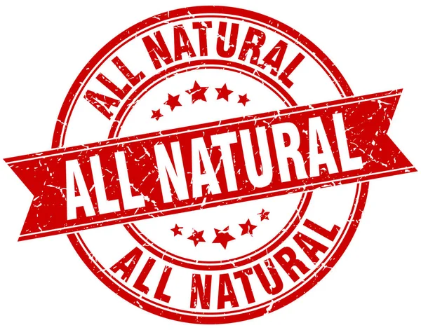 すべての自然な丸いグランジ リボン スタンプ — ストックベクタ