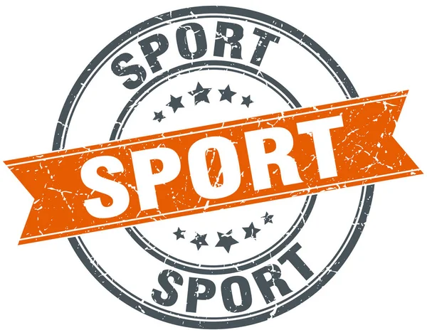 Sport ronde grunge lint stempel — Stockvector