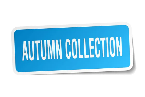 Colección otoño pegatina cuadrada en blanco — Archivo Imágenes Vectoriales