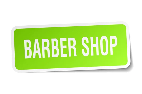 Barber shop square sticker on white — Stock Vector