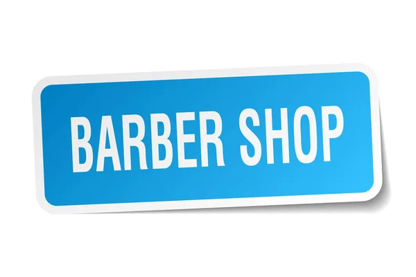 Barber shop square sticker on white — Stock Vector