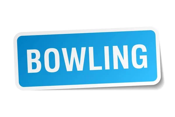 Bowling tér matrica, fehér — Stock Vector