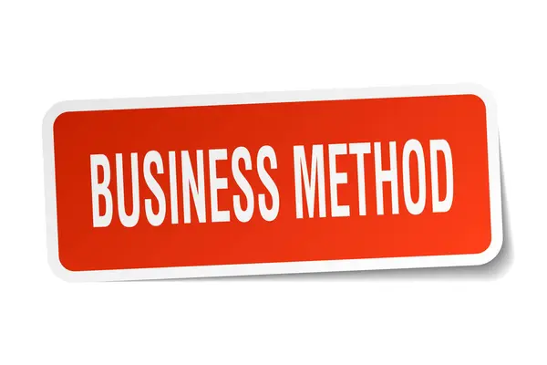 Metodo di business adesivo quadrato su bianco — Vettoriale Stock