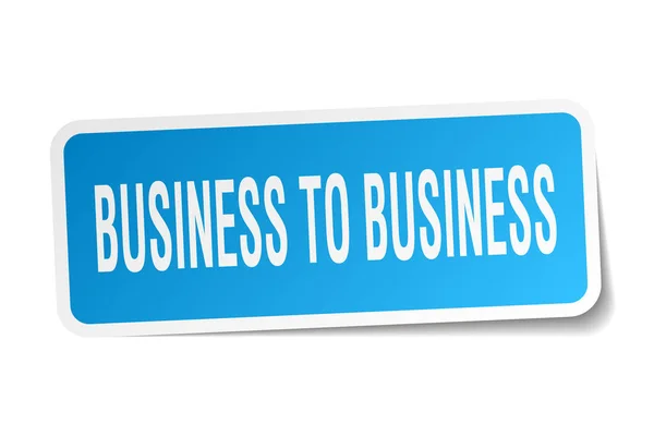 Business-to-business vierkante sticker op wit — Stockvector