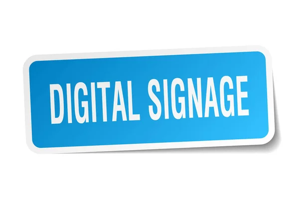 Digital signage square sticker on white — Stock Vector