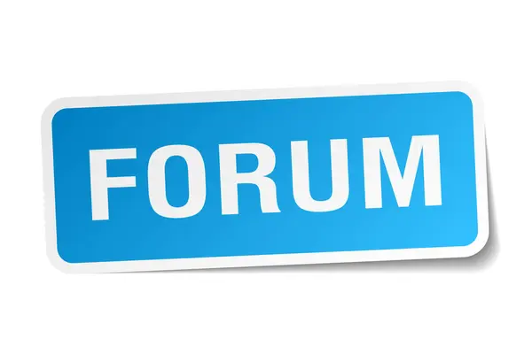 Forum vierkante sticker op wit — Stockvector