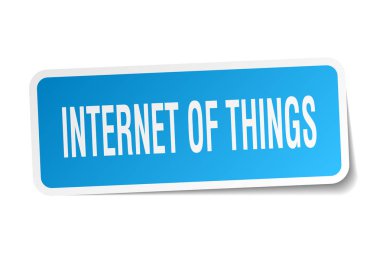 Internet üzerinde beyaz şeyler kare etiketini