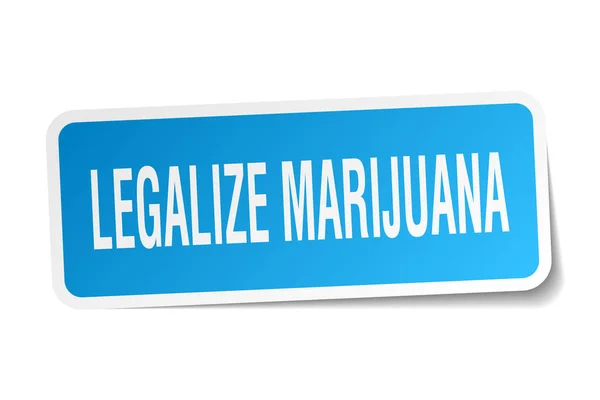 Marihuana-Aufkleber auf weißem Grund legalisieren — Stockvektor