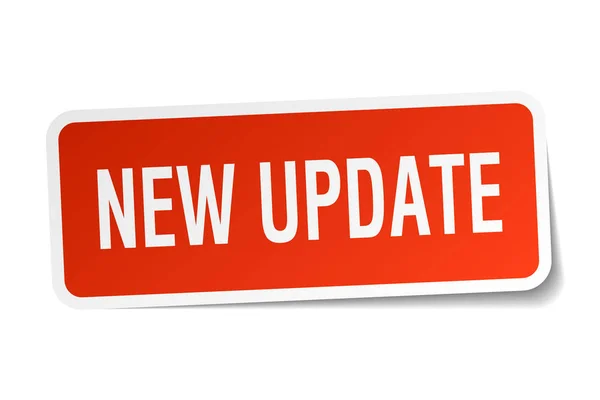Update stiker persegi baru di putih - Stok Vektor