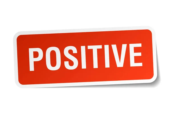 Positive square sticker on white — Stock Vector