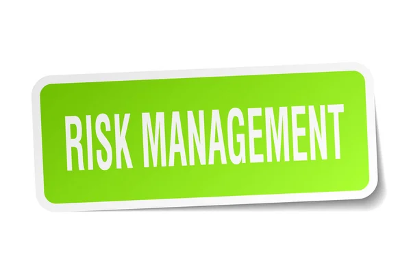 Risk management square sticker on white — Stock Vector
