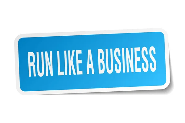 Run like a business square sticker on white — Stock Vector