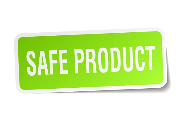 Безопасный продукт квадратный наклейка на белый — стоковый вектор
