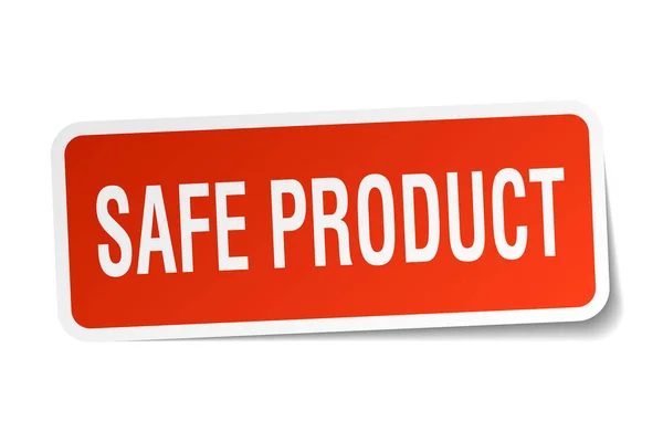 Безопасный продукт квадратный наклейка на белый — стоковый вектор
