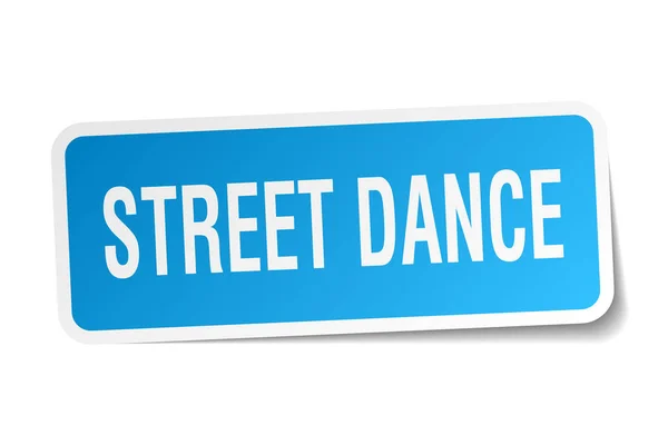 Street Dance Square Sticker auf weißem Grund — Stockvektor