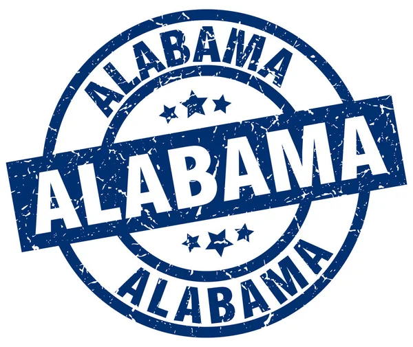 Alabama blå runda grunge stämpel — Stock vektor