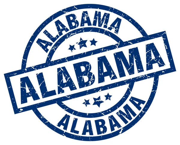 Alabama blå runda grunge stämpel — Stock vektor