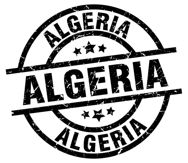 Algieria czarny okrągły stempel streszczenie — Wektor stockowy