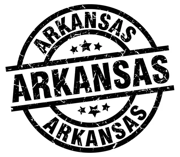 Timbre grunge rond noir Arkansas — Image vectorielle