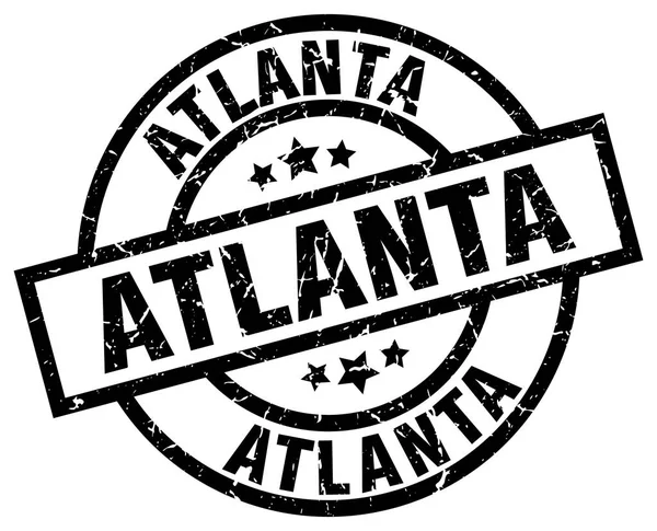 Atlanta czarny okrągły stempel streszczenie — Wektor stockowy