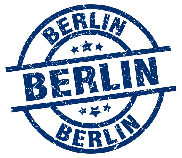 Berlin blå runda grunge stämpel — Stock vektor