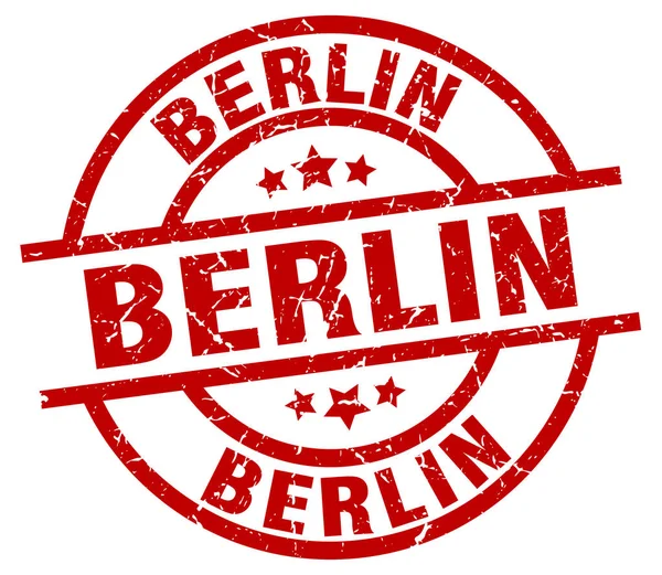 Berlin röda runda grunge stämpel — Stock vektor