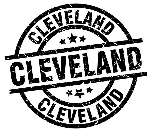 Cleveland timbre grunge rond noir — Image vectorielle