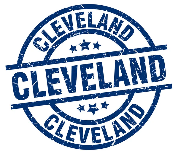 Cleveland modré kulaté grunge razítko — Stockový vektor