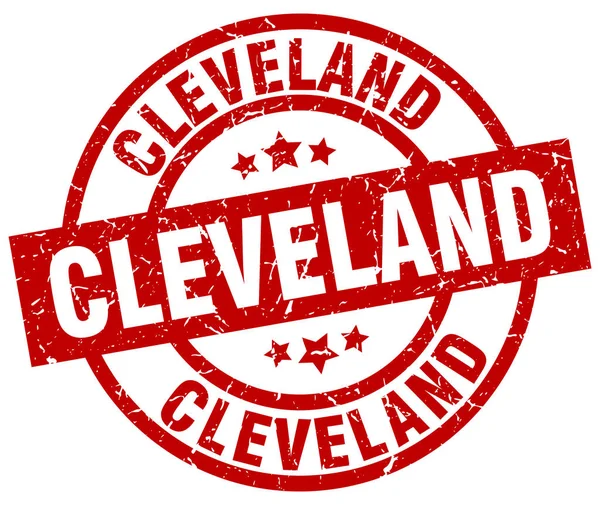 Cleveland červené kulaté razítko grunge — Stockový vektor