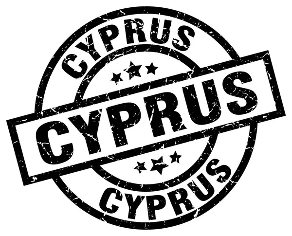 Cyprus black round grunge stamp — Stock Vector