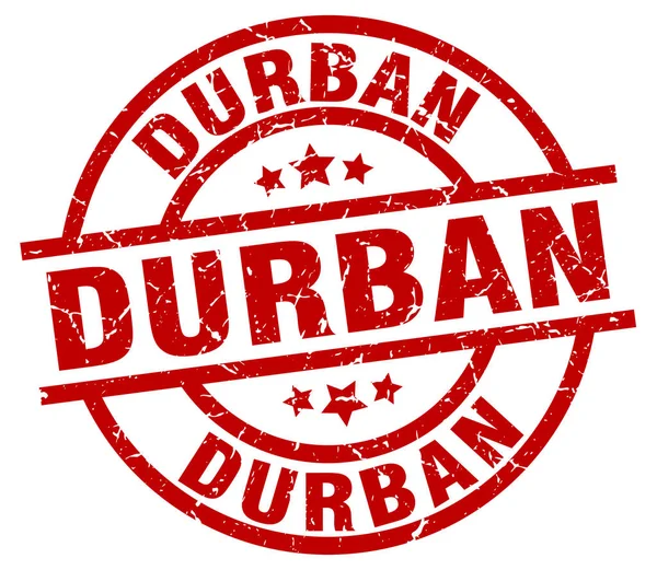 Durban red round grunge stamp — Stock Vector