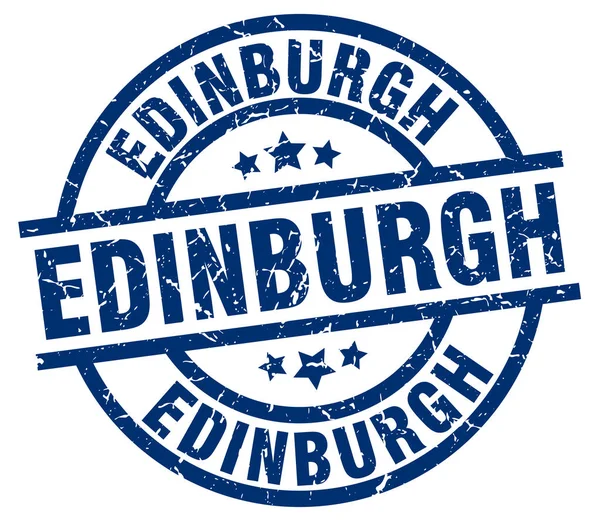 Edinburgh blå runda grunge stämpel — Stock vektor