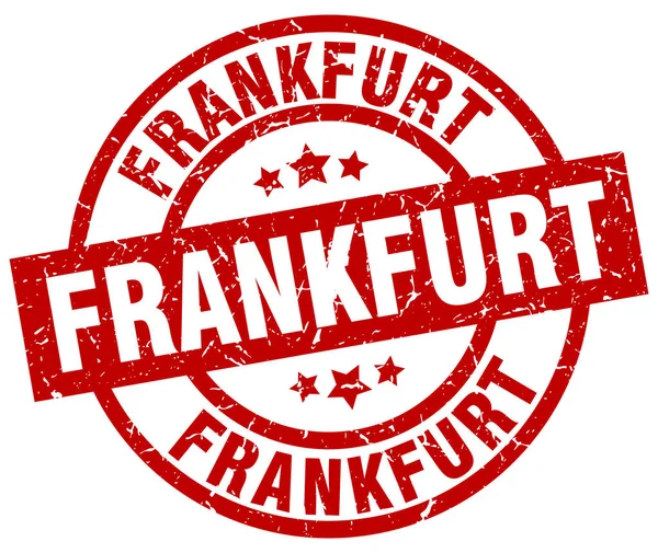 Frankfurt piros kör a grunge-bélyeg — Stock Vector