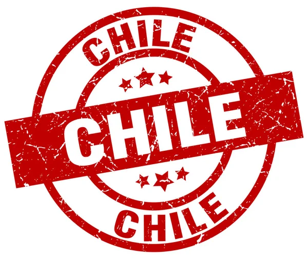 Chile sello grunge redondo rojo — Vector de stock