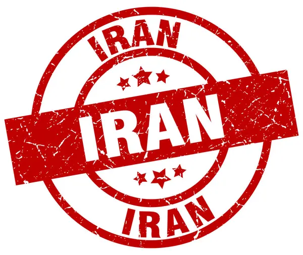 Iran rode ronde grunge stempel — Stockvector