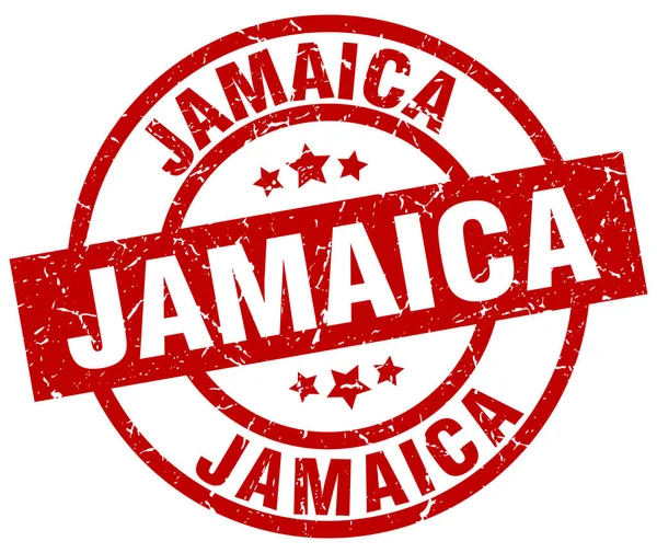 Jamaica piros kör a grunge-bélyeg — Stock Vector