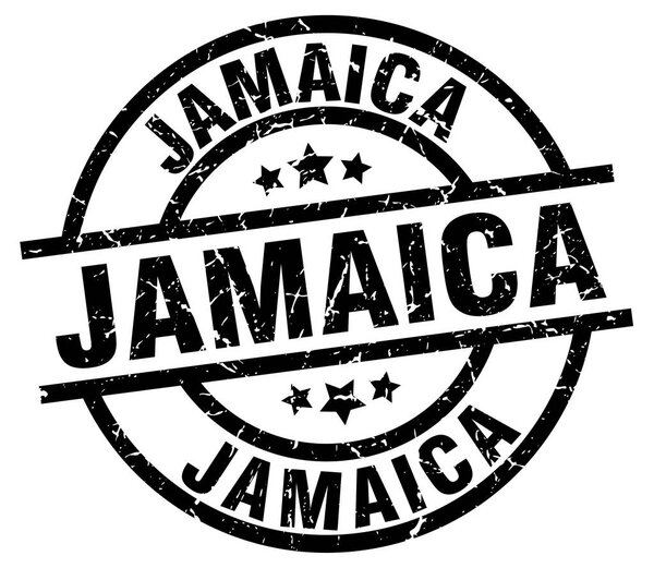 Jamaica black round grunge stamp