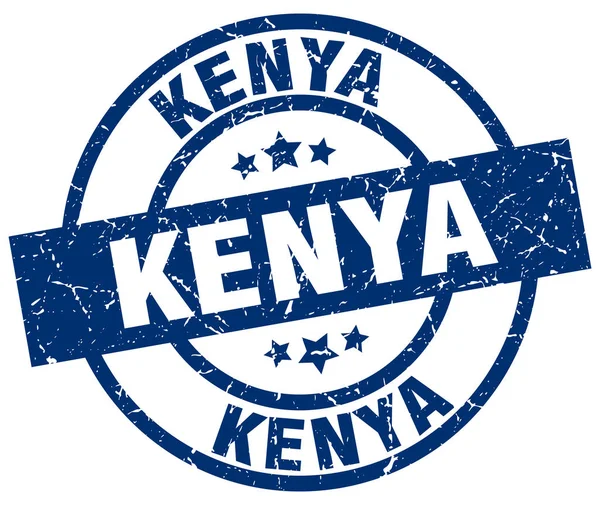 Kenya mavi yuvarlak grunge damgası — Stok Vektör