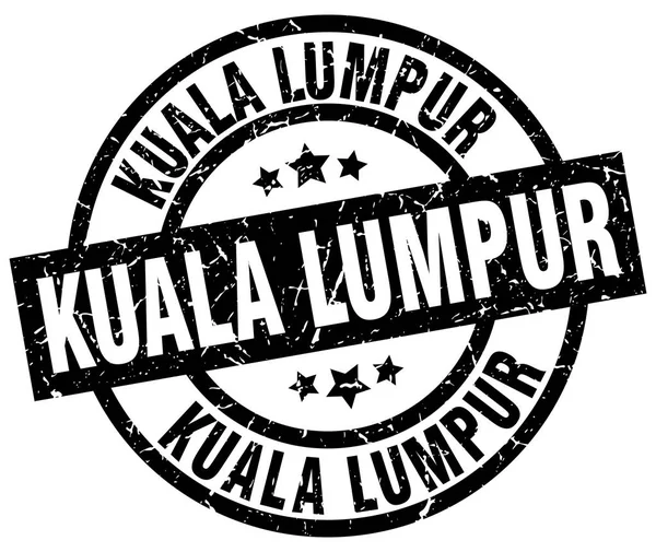 Kuala Lumpur siyah yuvarlak grunge damgası — Stok Vektör