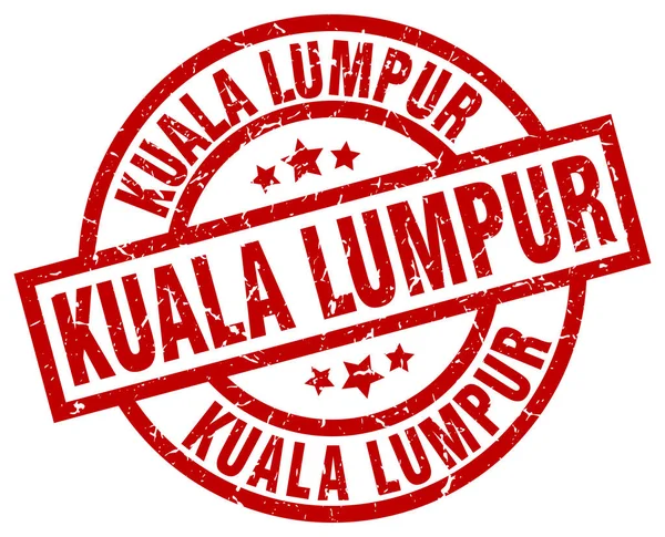 Kuala Lumpur vermelho redondo selo grunge —  Vetores de Stock