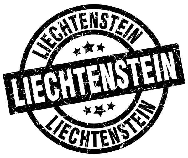 Liechtenstein siyah yuvarlak grunge damgası — Stok Vektör