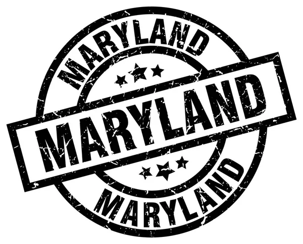 Maryland Svart Rund grunge stämpel — Stock vektor