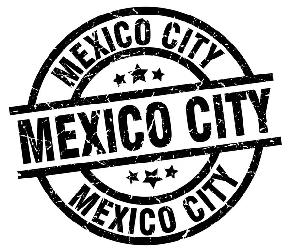 Sello grunge redondo negro de la Ciudad de México — Vector de stock