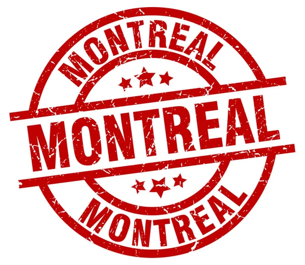 Montrealer roter Round Grunge Stempel — Stockvektor